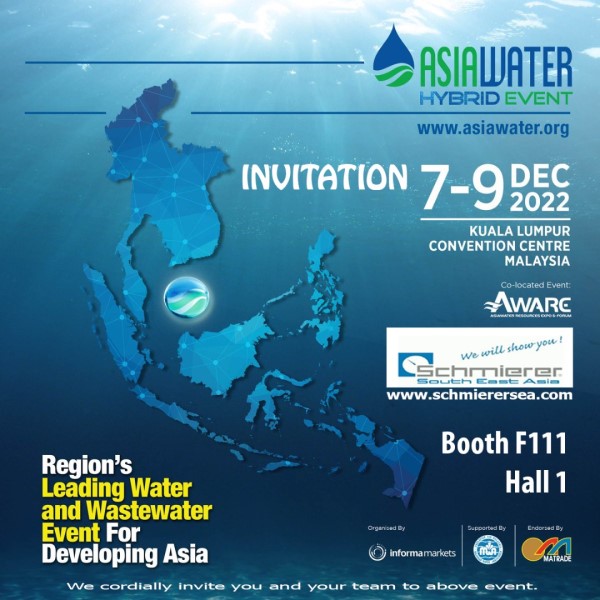 AsiaWater Exhibition 2022 - Hall 1 Booth F111