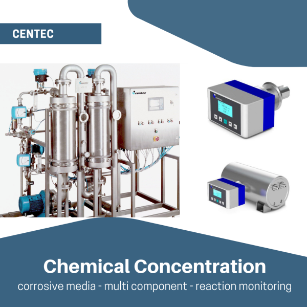 Centec concentration measurement in chemical applications