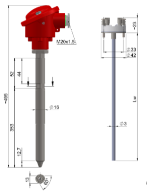 Limatherm Temperature Sensor for rubbermix tttju45  ttku45